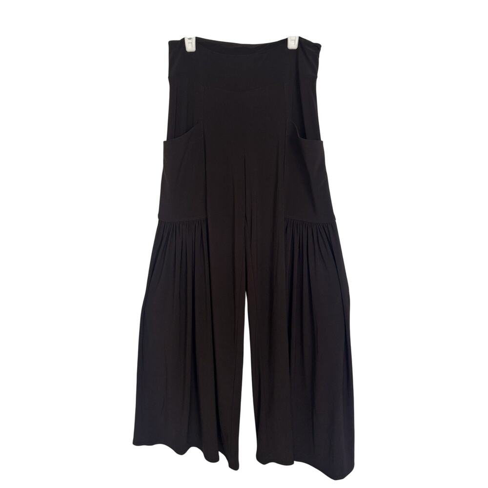 Talk of the Walk Brown High Rise Extra Wide Leg Pull On Pants Large Pockets M